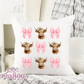 Cows and Coquette Bows Pillow