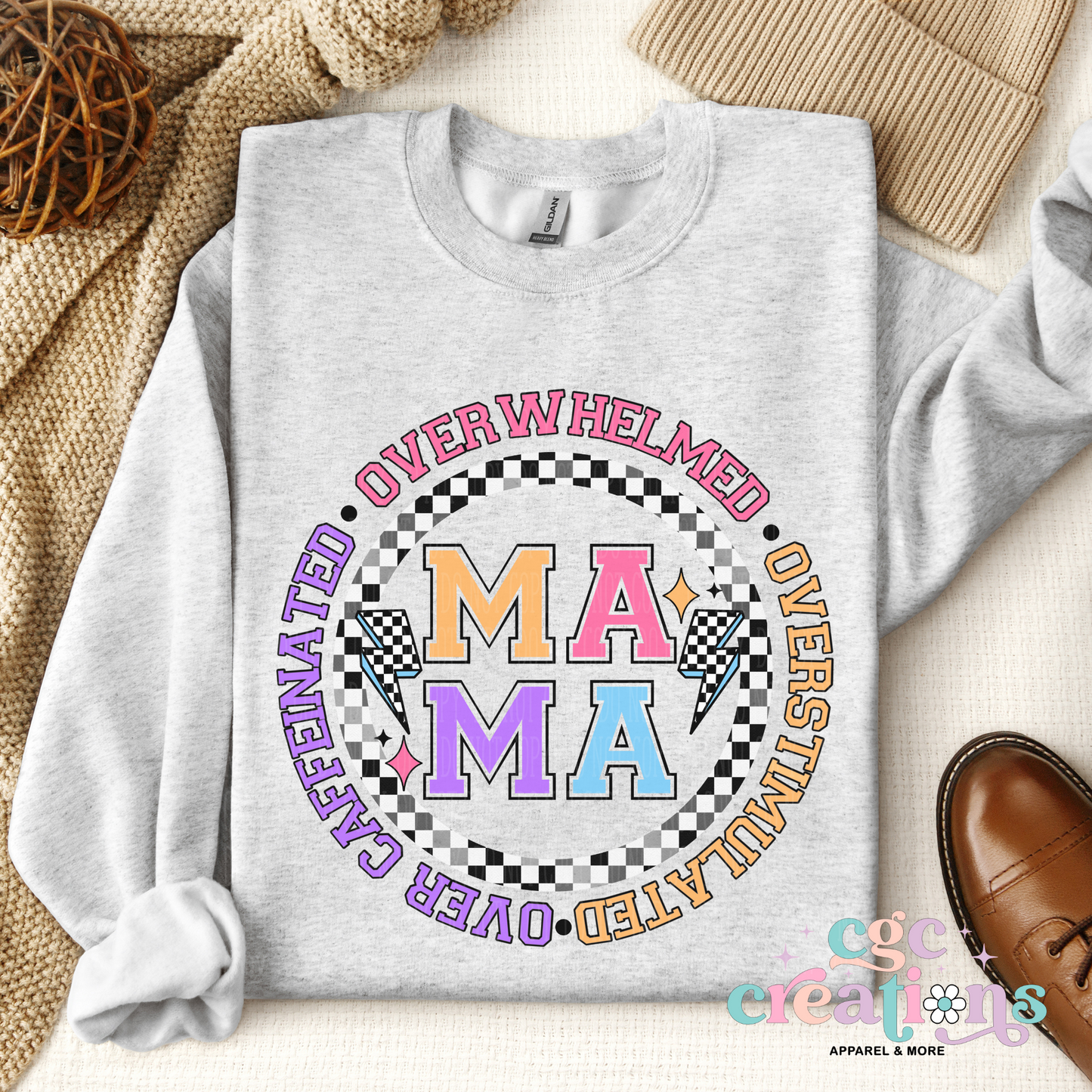 Overwhelmed Mama Crewneck Sweatshirt