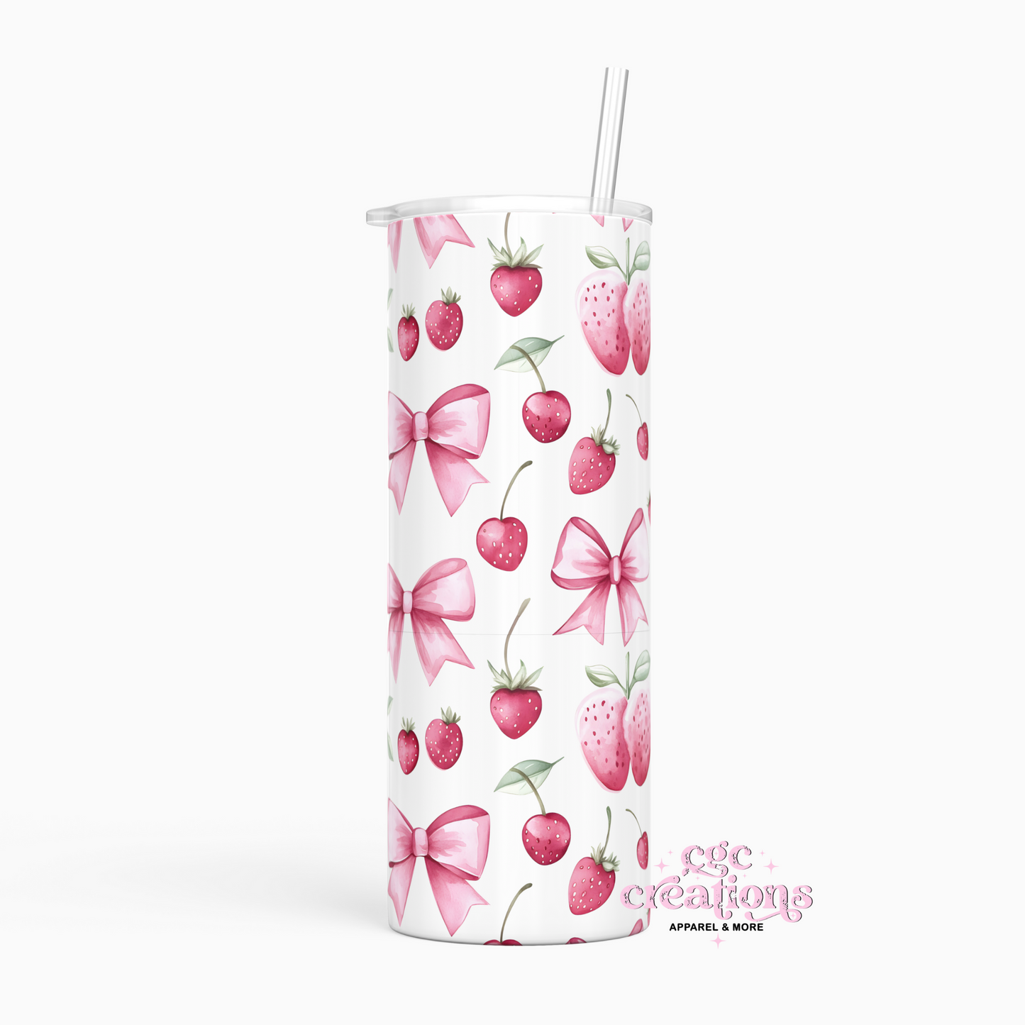 Strawberry Coquette 20 oz Insulated Tumbler