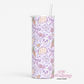 Cute Retro Purple Bows and Bunnies Easter 20oz Insulated Tumbler