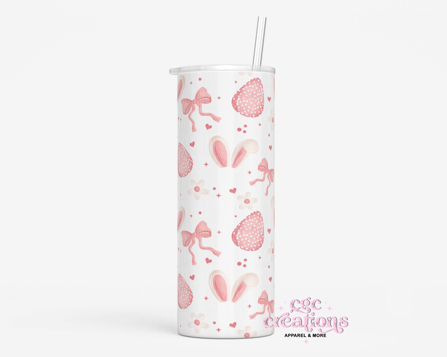 Cute Bows And Eggs Easter 20oz Insulated Tumbler