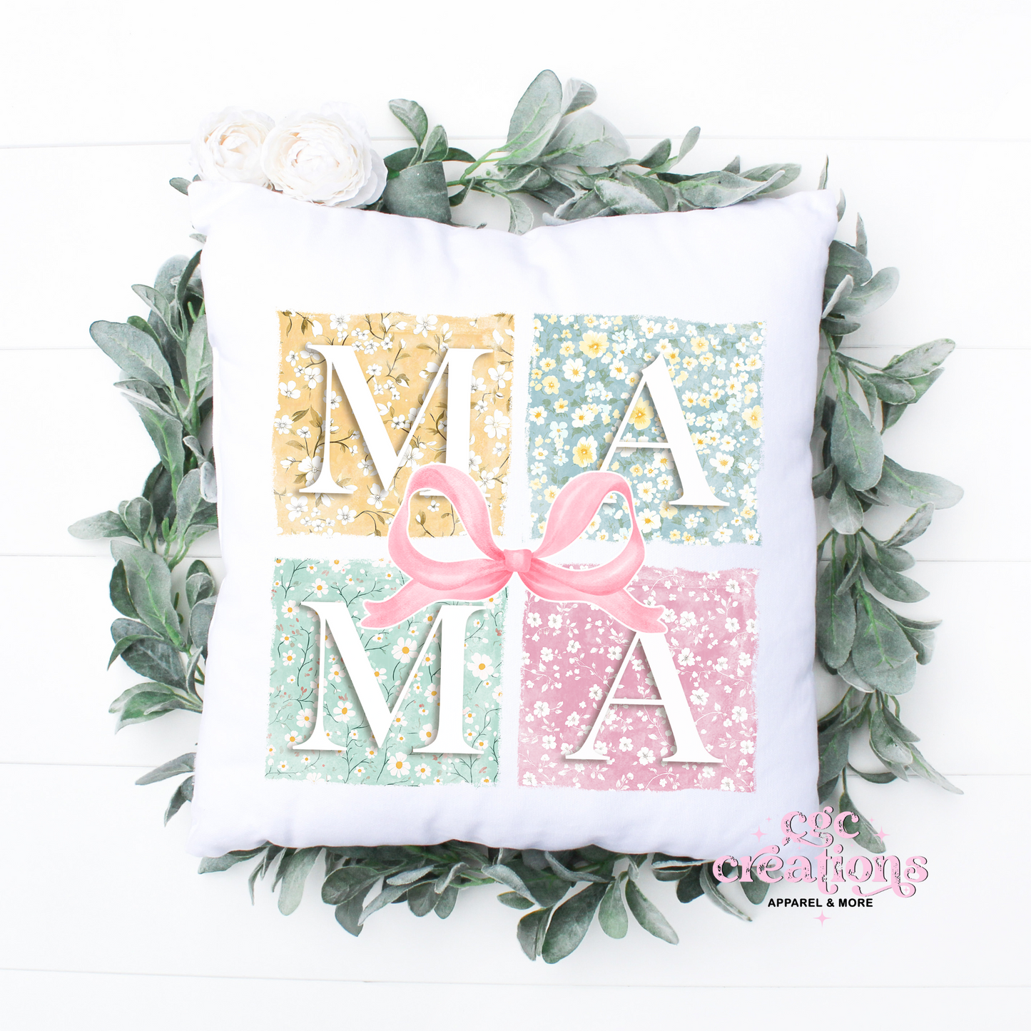 Mama Patchwork Pillow