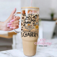 Just One More Chapter 40oz Glass Cup With Bamboo Lid