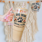 Dog Mom Social Club  40oz Glass Cup With Bamboo Lid
