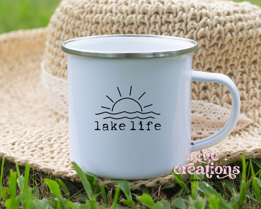 Lake Life Enamel Mug