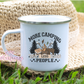 More Camping Less People Enamel Mug