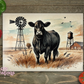 Cow Farm Glass Cutting Board
