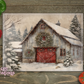Winter Barn Glass Cutting Board