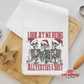 Look At Me Being All Festive & Shit Tea Towel