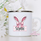 Personalized Bunny Ear Enamel Mug