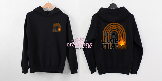 Find Me By The Campfire BLACK Hoodie- XL