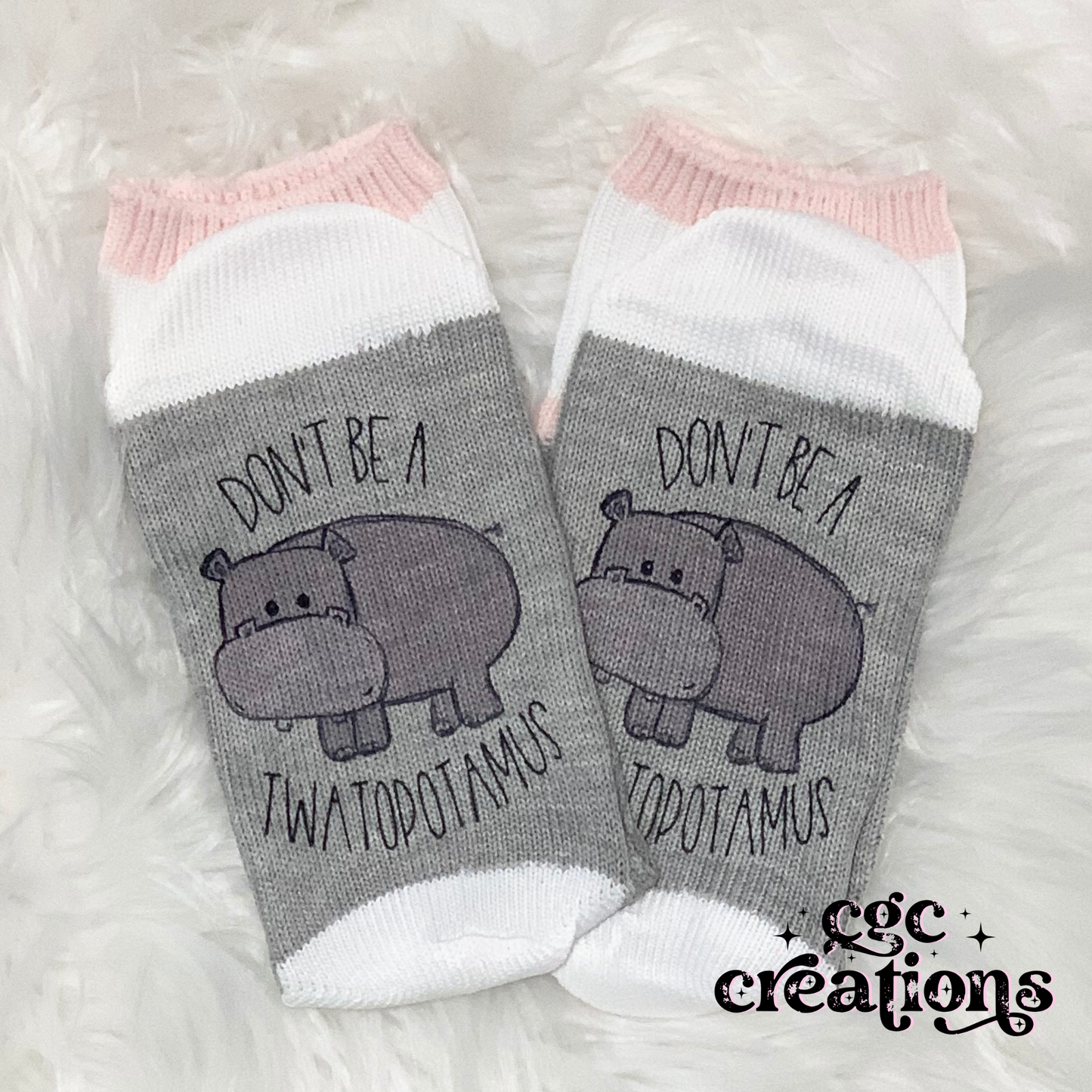 Don't Be A Twatopotamus Faux Wool Socks