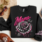Mama Checkered Rose Crewneck Sweatshirt