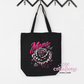 Mama Checkered Rose Canvas Tote Bag