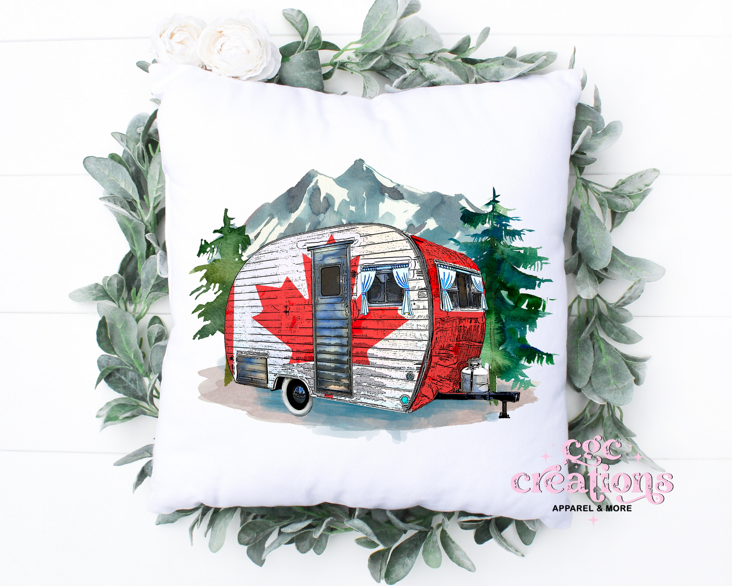 Canada Travel Trailer Pillow