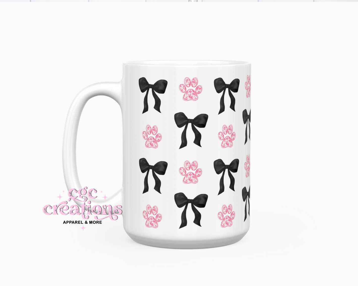 Dog Floral Toile 15oz Coffee Mug