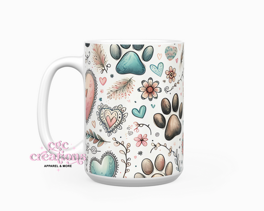 Pet Boho 15oz Ceramic Coffee Mug