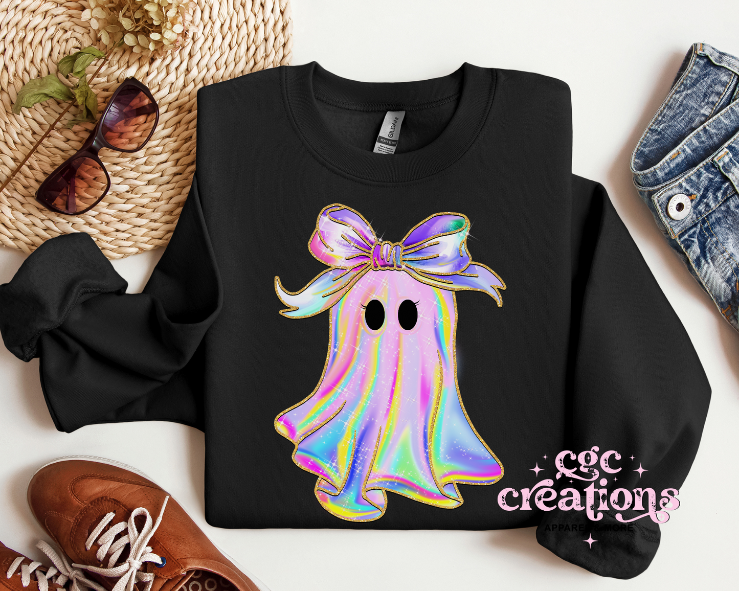 Iridescent Ghost Crewneck Sweatshirt