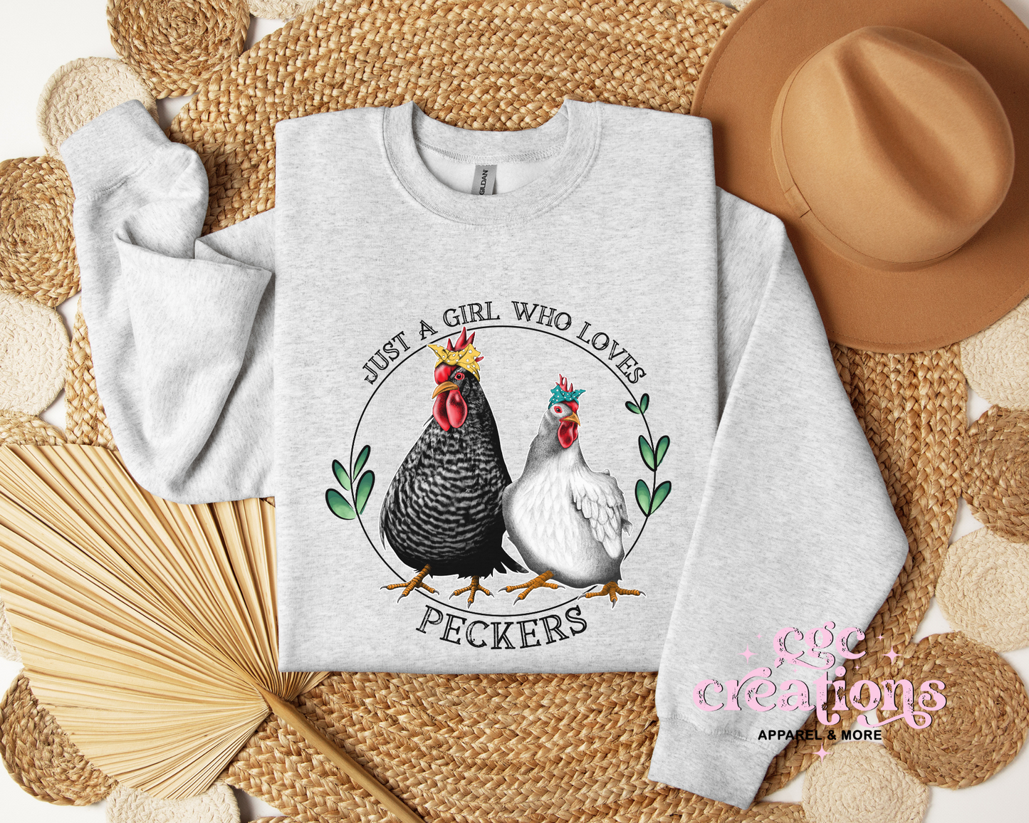 Just A Girl Who Loves Peckers Crewneck Sweatshirt
