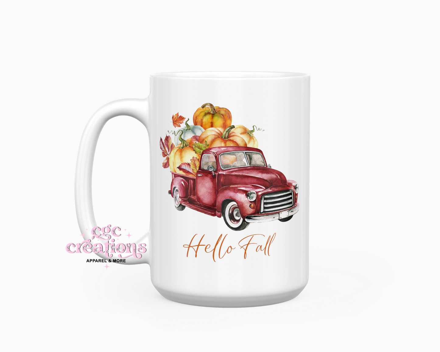 Hello Fall Truck 15oz Ceramic Coffee Mug