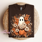 Floral Fall Ghost Crewneck Sweatshirt