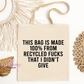 100% Recycled Fucks Tote Bag