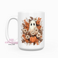 Floral Fall Ghost 15oz Ceramic Coffee Mug