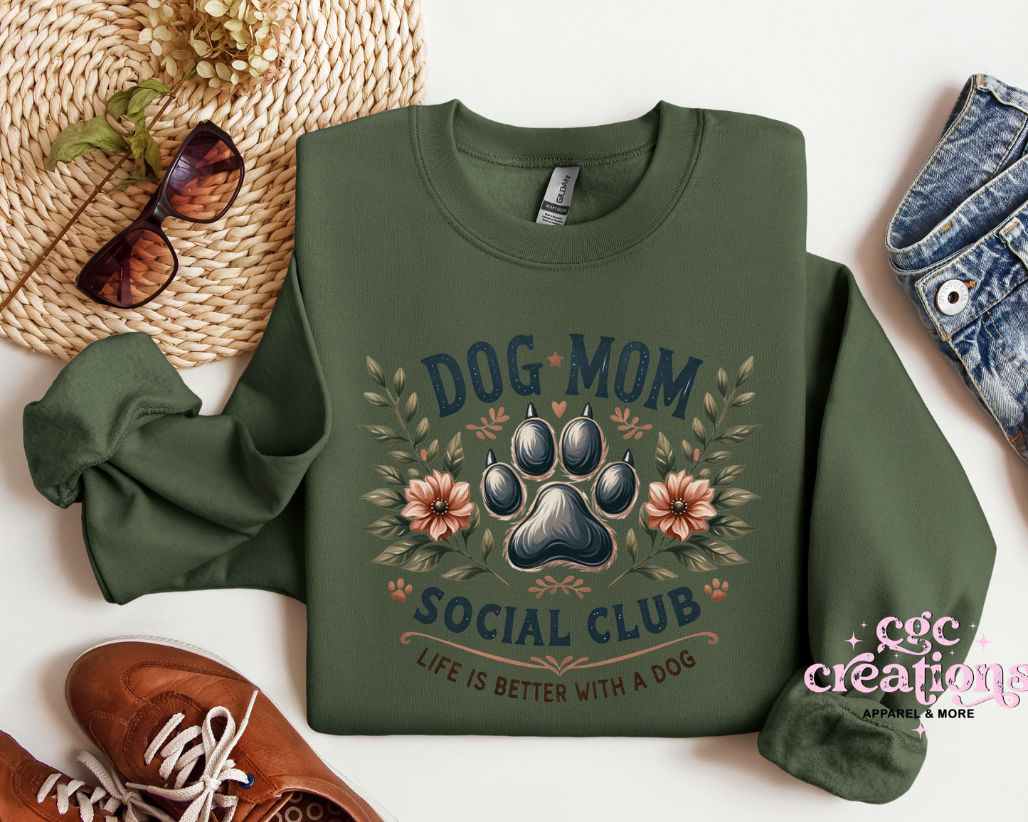 Dog Mom Social Club Crewneck Sweatshirt