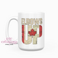 Elbows Up Distressed 15oz Coffee Mug
