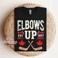 Elbows Up - Hockey Stick Version (DISTRESSED FONT) T-Shirt