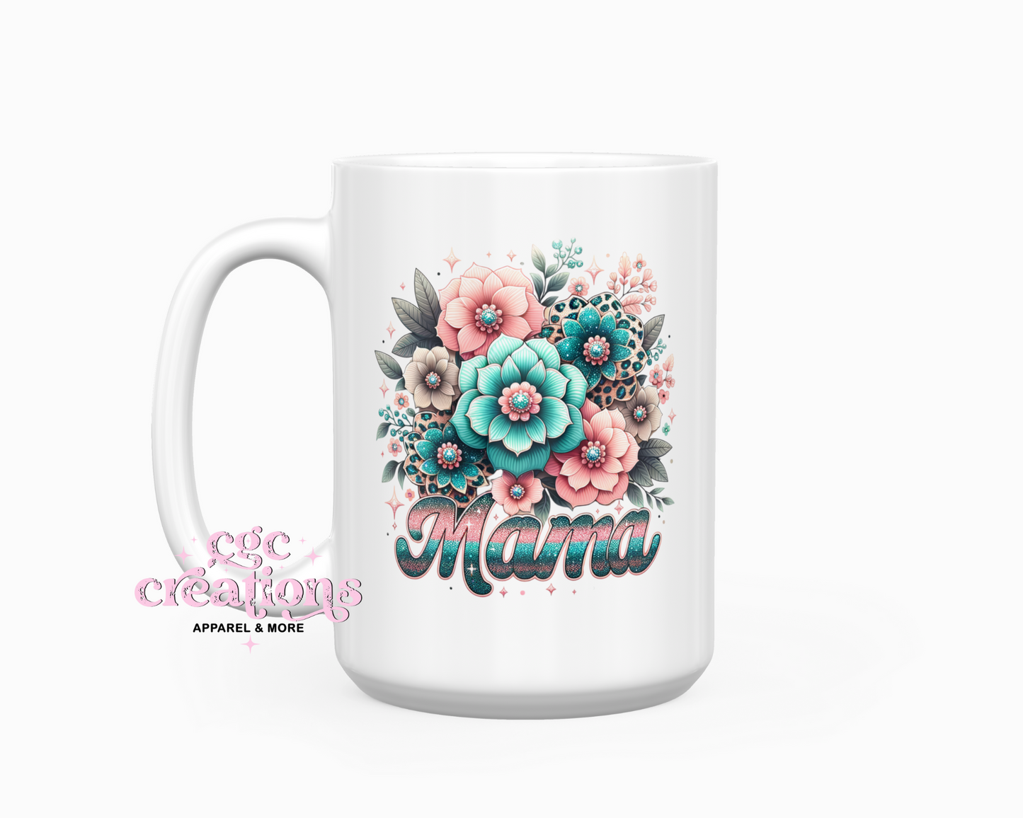 Mama floral #2 15oz Coffee Mug