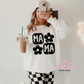 Mama Retro Checker Crewneck Sweatshirt