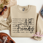 Not Friendly Definition Crewneck Sweatshirt