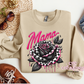 Mama Checkered Rose Crewneck Sweatshirt
