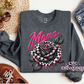 Mama Checkered Rose Crewneck Sweatshirt