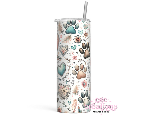 Pet Floral Boho 20oz Insulated Tumbler