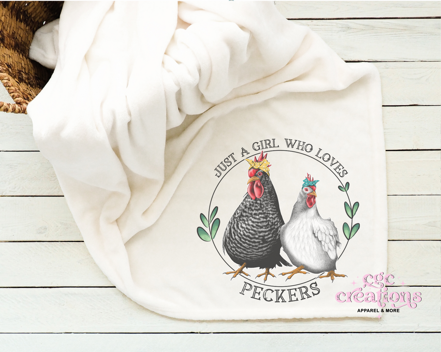 Just A Girl Who Loves Peckers Blanket