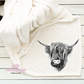 Highland Cow Sketch Peckers Blanket
