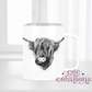 Highland Cow Sketch Insulated Coffee Tumbler