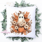 Floral Fall Ghost Pillow