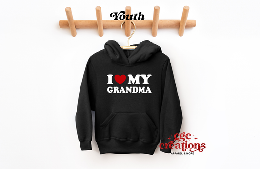 I Love My Grandma Youth Hoodie