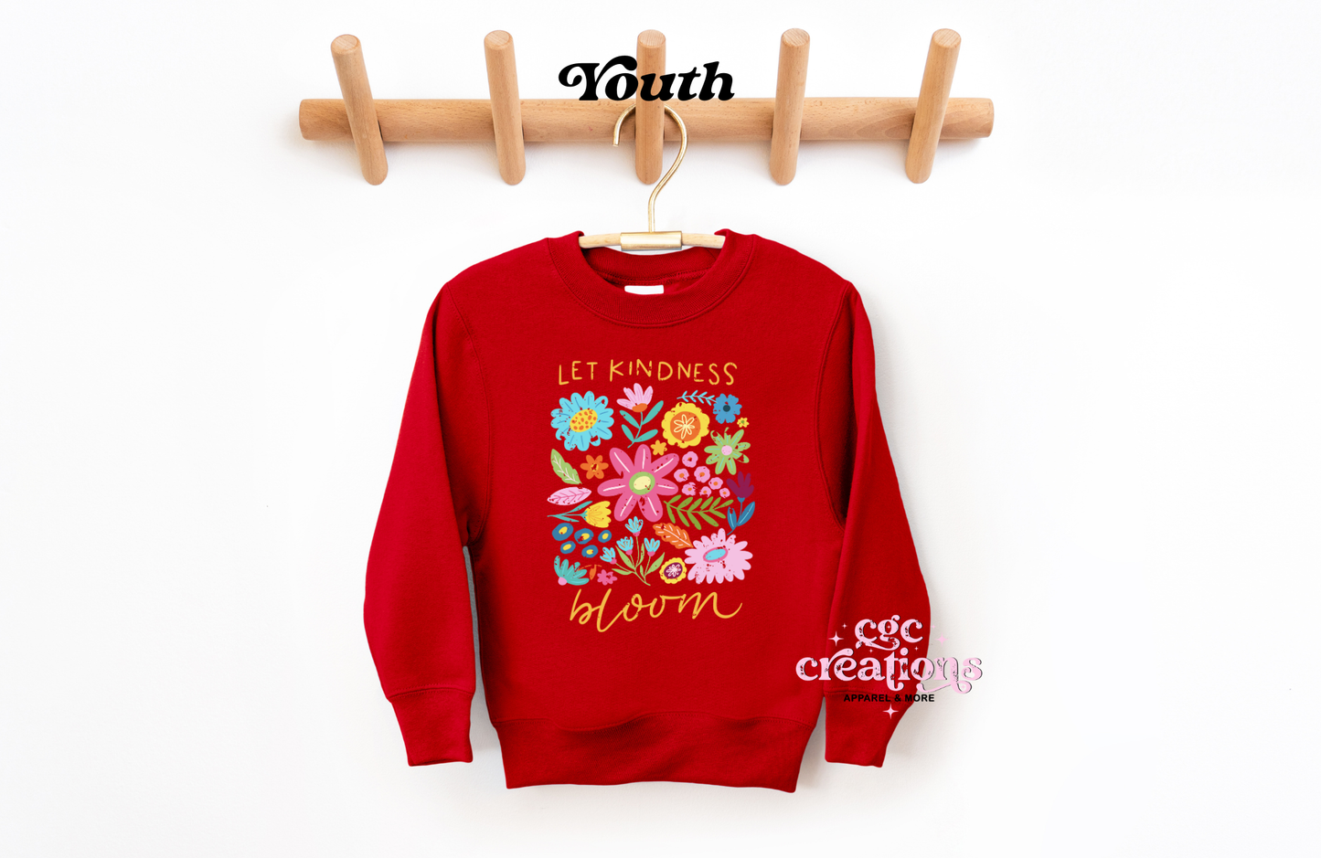 Let Kindness Bloom Youth Crewneck