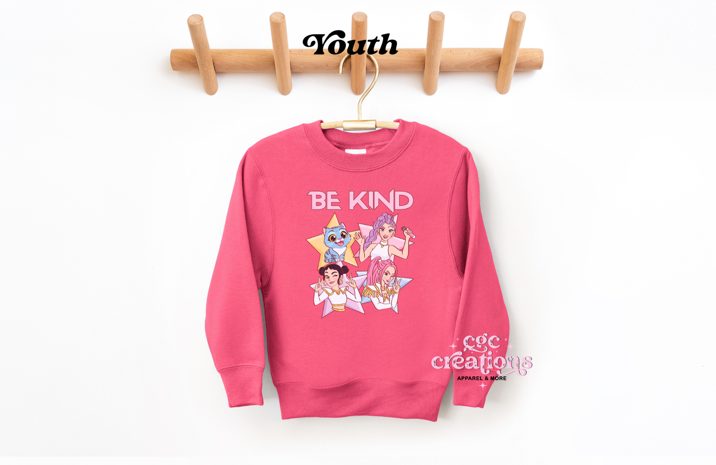 Be Kind Hun_rix Youth Crewneck