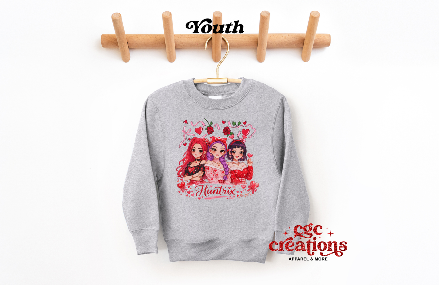 Hun_rix Love #2 Youth Crewneck