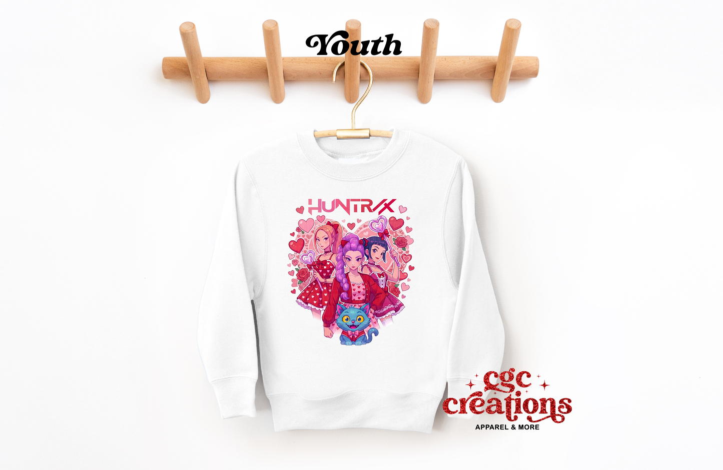 Hun_rix Love #3 Youth Crewneck