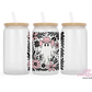 Boho Cowboy Ghost (pink) 16oz Glass Cup With Lid