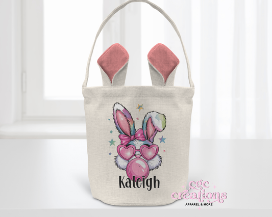 Personalized Bubble Blowing Rabbit #2 Easter Bags
