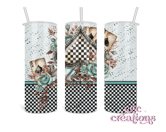 Checkered Spade 20oz Insulated Tumbler