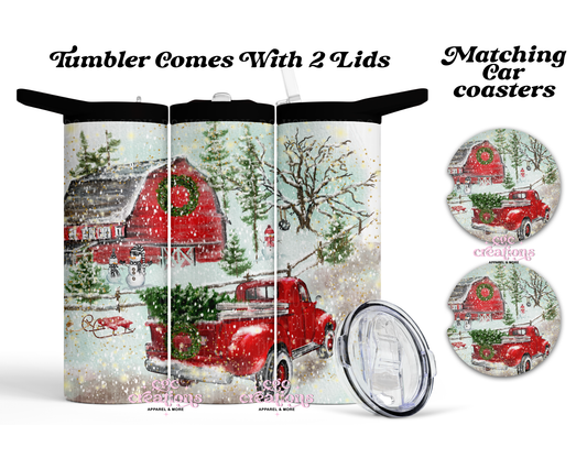 Christmas Farm 20 oz Insulated Tumbler