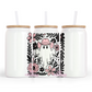 Boho Cowboy Ghost (pink) 16oz Glass Cup With Lid